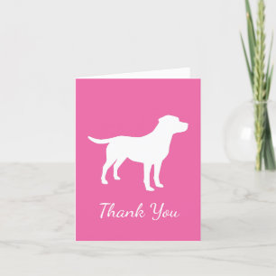 Labrador Theme Dog Baby Dusche Pink Labrador Dankeskarte