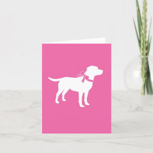 Labrador Theme Dog Baby Dusche Pink Labrador Dankeskarte