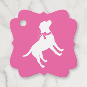 Labrador Theme Dog Baby Dusche Pink Labrador Geschenkanhänger