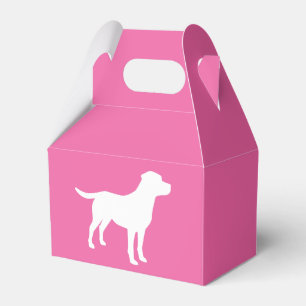 Labrador Theme Dog Baby Dusche Pink Labrador Geschenkschachtel