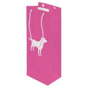 Labrador Theme Dog Baby Dusche Pink Labrador Geschenktüte Für Weinflaschen