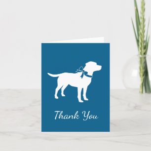 Labrador Theme - Dog Baby Shower Blue Labrador Dankeskarte