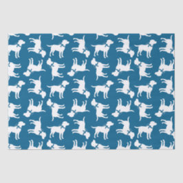 Labrador Theme - Dog Baby Shower Blue Labrador Seidenpapier