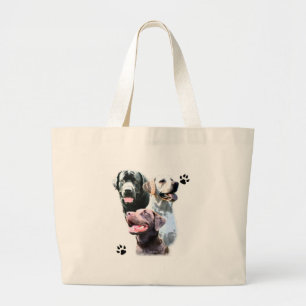 Labrador Trio Jumbo Stoffbeutel