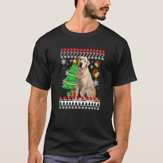 Labrador Ugly Christmas Ugly Christmas Sweater Lad T-Shirt (Vorderseite)
