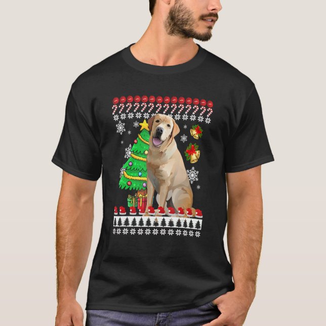 Labrador Ugly Christmas Ugly Christmas Sweater Lad T-Shirt (Vorderseite)