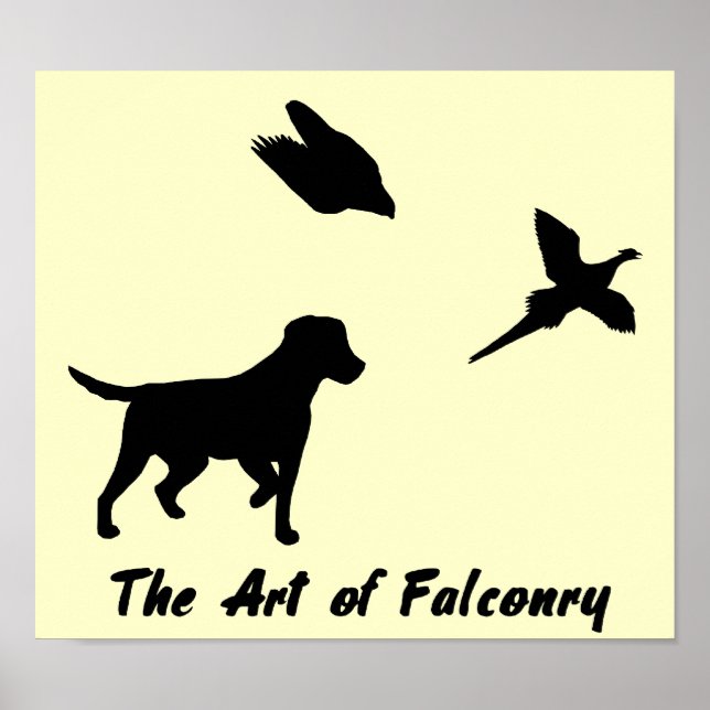 Labrador und Falcony Poster (Vorne)