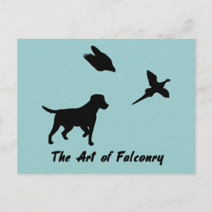 Labrador und Falcony Postkarte