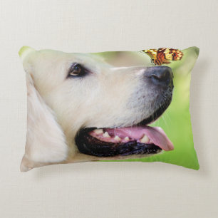 Labrador und Schmetterlingswirbel Kissen