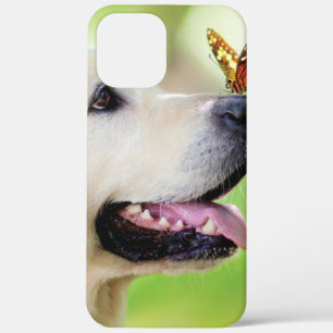 Labrador und Schmetterlingswirbel Kissen Case-Mate iPhone Hülle