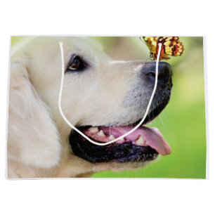 Labrador und Schmetterlingswirbel Kissen Große Geschenktüte