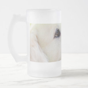 Labrador und Schmetterlingswirbel Kissen Mattglas Bierglas