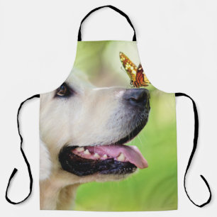 Labrador und Schmetterlingswirbel Kissen Schürze