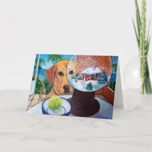 Labrador und Snowglobe Karte