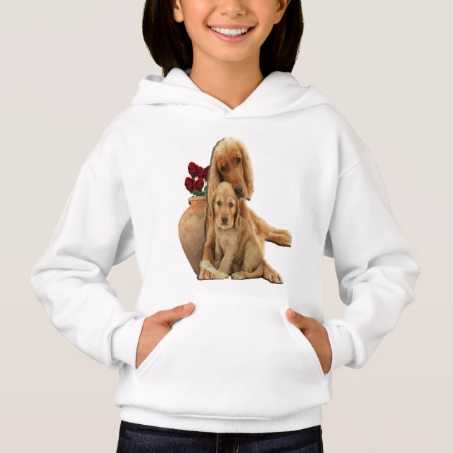 Labrador und Welpen Hoodie (Vorderseite)