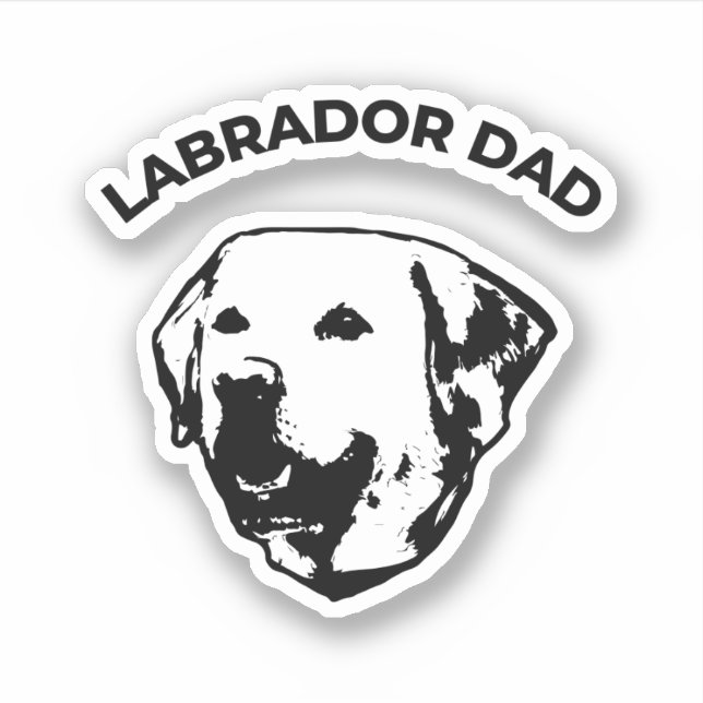 Labrador Vater Aufkleber (Vorderseite)