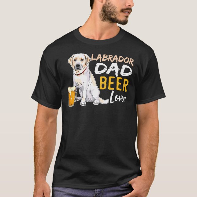 Labrador Vater Beer T-Shirt (Vorderseite)