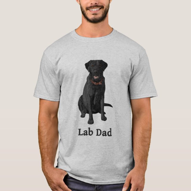 Labrador Vater Black Labrador Retriever T-Shirt (Vorderseite)
