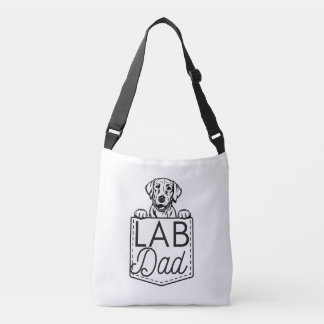"Labrador Vater" Flüchtige Blick-a-Boo-Cross-Body- Tragetaschen Mit Langen Trägern