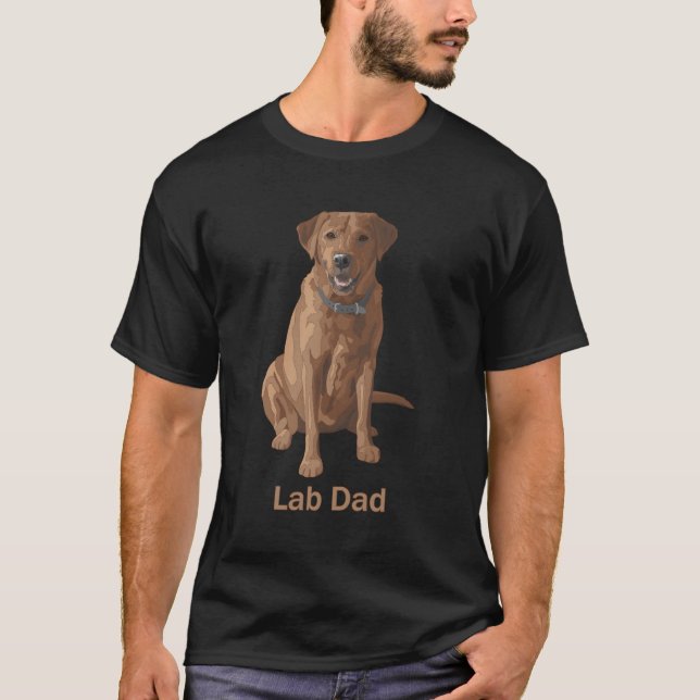 Labrador Vater Fox Red Labrador Retriever Dog Lieb T-Shirt (Vorderseite)