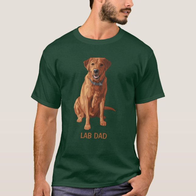 Labrador Vater Fox Red Yellow Labrador Retriever D T-Shirt (Vorderseite)
