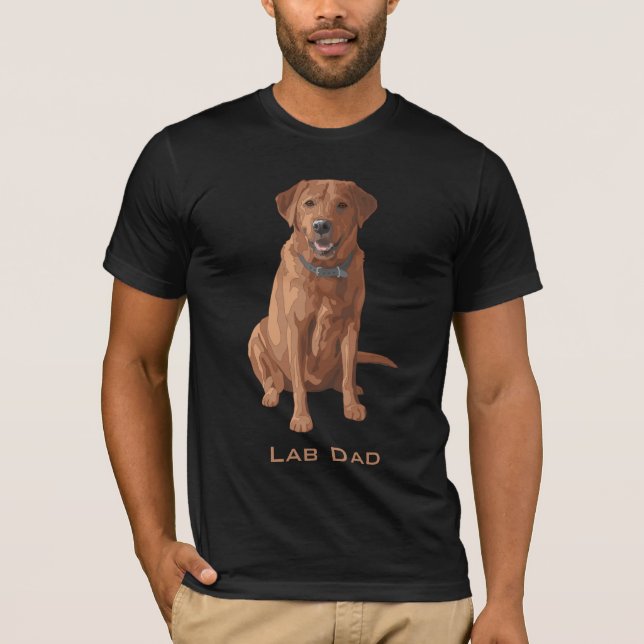 Labrador Vater Fox Red Yellow Labrador Retriever D T-Shirt (Vorderseite)