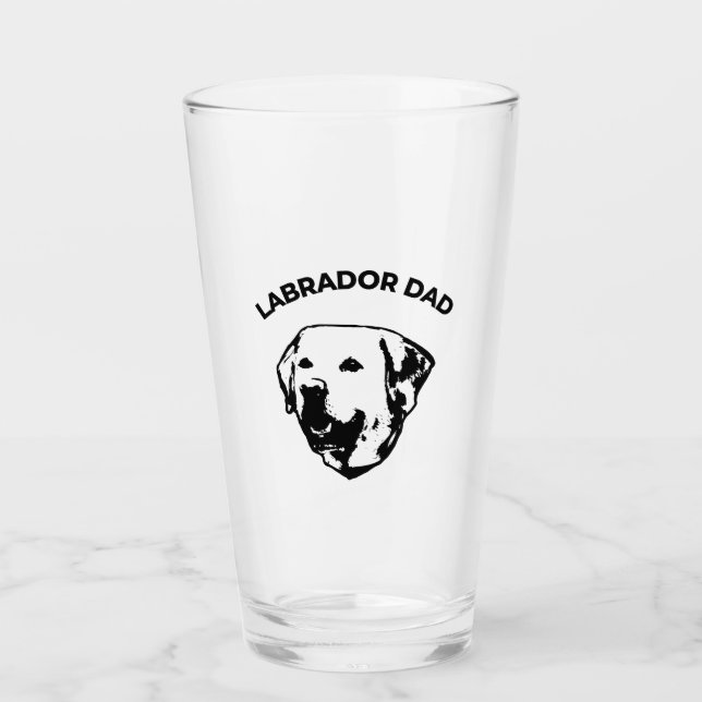 Labrador Vater Glas (Vorderseite)