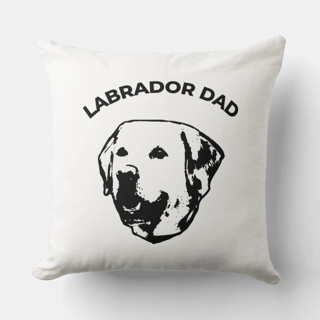 Labrador Vater Kissen (Vorderseite)