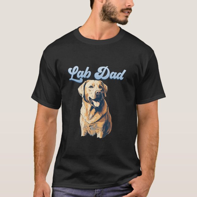 Labrador Vater Labrador Vater Hund Lover Longsleev T-Shirt (Vorderseite)