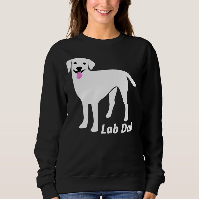 Labrador Vater Niedlich White Labrador Retriever Sweatshirt (Vorderseite)