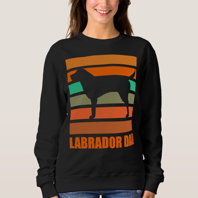 Labrador Vater Retro Sweatshirt (Vorderseite)