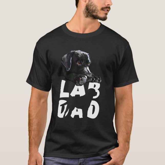 Labrador-Vater Schwarzer Retriever-Hund Der Lab-Va T-Shirt (Vorderseite)