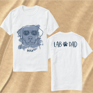 Labrador-Vater-T-Shirt mit individuellem Namen und T-Shirt
