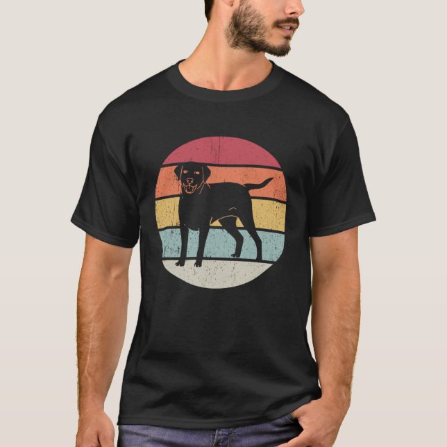 Labrador Vintage Retro Walk T-Shirt (Vorderseite)