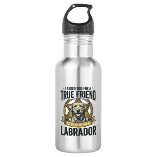 Labrador Wahrer Freund Vintage Hundeliebhaber Desi Edelstahlflasche