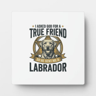 Labrador Wahrer Freund Vintage Hundeliebhaber Desi Fotoplatte