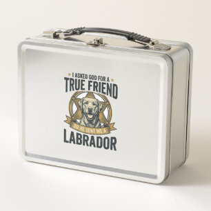 Labrador Wahrer Freund Vintage Hundeliebhaber Desi Metall Brotdose