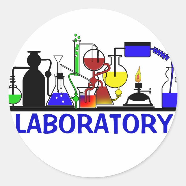LABRADOR WARE - LABOR-GLASSWARE-EINSTELLERKLEBER RUNDER AUFKLEBER (Vorderseite)