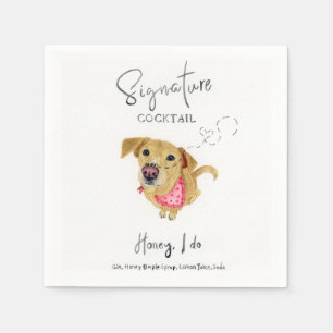 Labrador Watercolor Cocktail Napkin Serviette