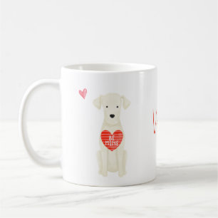 Labrador Watercolor Hund Valentinstag Tasse