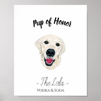 Labrador Wedding Drink Zeichen Poster