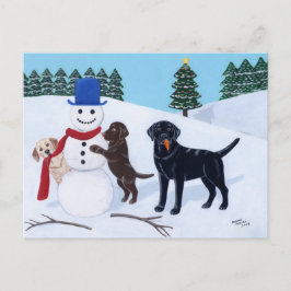 Labrador Weihnachten mit Snowman