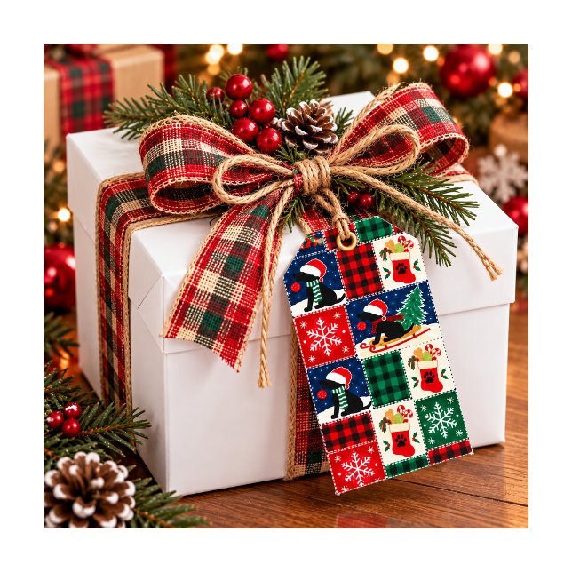 Labrador-Weihnachts-Patchwork-Quilt Geschenkanhänger (Von Creator hochgeladen)