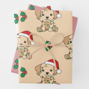 Labrador Weihnachts-Wintertiere Holiday Dog Geschenkpapier Set