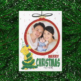 Labrador Weihnachtsbaum Funny Flat Foto Template C Feiertagskarte