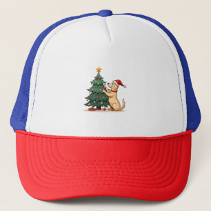 Labrador-Weihnachtsbaum-Helfer Truckerkappe