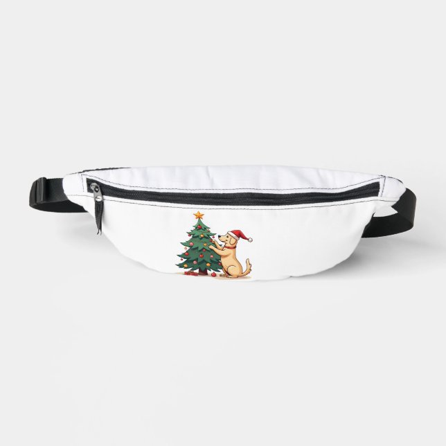 Labrador-Weihnachtsbaumhelfer Bauchtasche (Vorderseite)