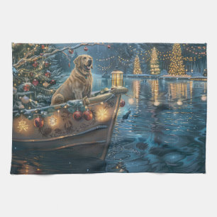 Labrador Weihnachtsfestliche Reise Geschirrtuch