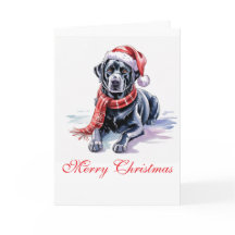 Labrador-Weihnachtsgrußkarte