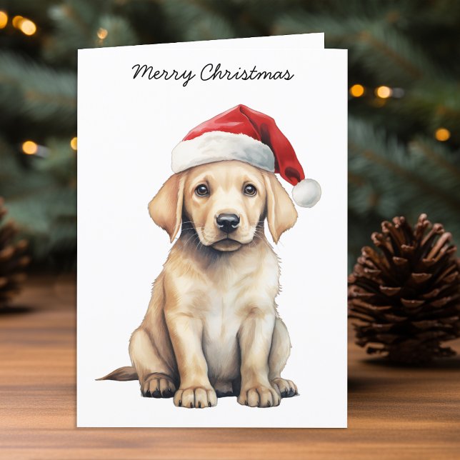 Labrador Weihnachtskarte Gelb Feiertagskarte (Von Creator hochgeladen)